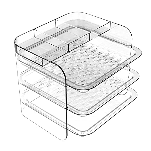 Gaoominy Kosmetik Aufbewahrungs Kasten Schminke Schubladenhalter SchmuckstäNder KüChe Multifunktionale Beilage (Transparent) Cover