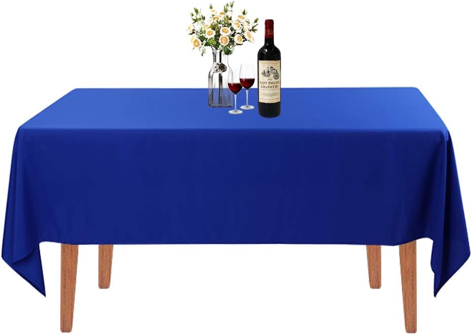 Waysle Rectangle Tablecloth - 70 x 120 Inch - Royal Blue Rectangular Table Cloth for 6 Foot Table in Washable Polyester - Great for Wedding, Restaurant, Party, Banquet Decoration Royal Blue 70x120-Inch