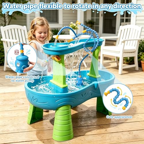 Image of okcool Rechargeable Water Table Pump with Huge Water Output,Water Flow Rate up to 8L /min (2.11 GPM),Kids Sand Water Play Pump,Octopus-Shaped Design,Suitable for Most Water Table on the Market