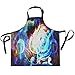 Hunihuni Grembiule da cucina Galaxy Space Music Note,Grembiule regolabile con 2 tasche per cucina cottura cottura barbecue