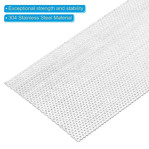 PATIKIL 8" x 4" 304 Stainless Steel Perforated Sheet - Image 4