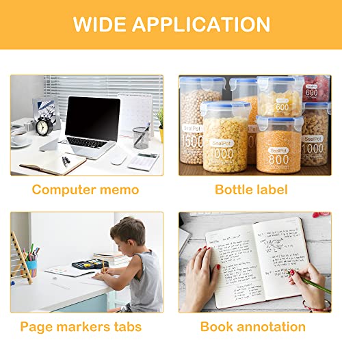 5 Rolls Highlighter Tape Removable Fluorescent Marking Sticker Waterproof Colorful Transparent Tags For Class Home Office,16 Ft Per Roll #TOP2