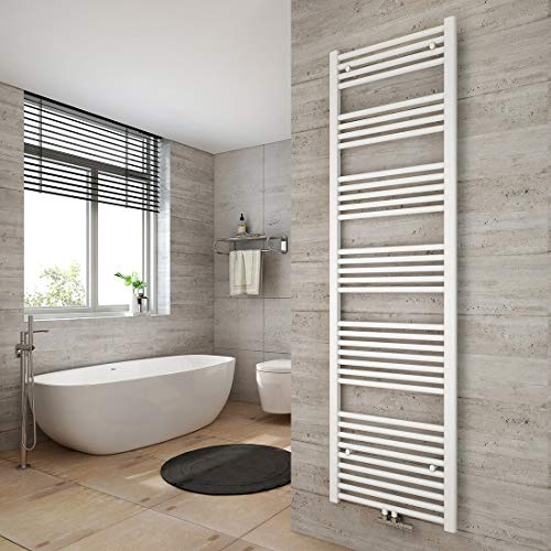 Heilmetz Weiß BadHeizkörper 50 x 180 cm Handtuchtrockner Bad-Heizkörper Handtuchheizkörper Mittelanschluss Heizung 739 Watt Leistung Handtuchwärmer