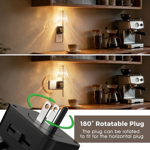Image of L LOHAS LED Night Lights Plug into Wall,Decor Acrylic Vintage Night Light