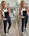 luvamia Women's Casual Adjustable Denim Bib Overalls Jeans Pants Fashion Loose Overall Jumpsuits Black Size X-Large