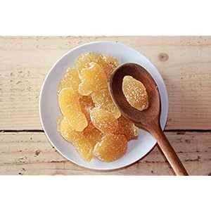 Kandierter Ingwer in Stücken 1 kg | Dehydrierte Trockenfrüchte Glasierte Ingwerscheiben | Kandierter Ingwer in Scheiben | Gesüßte getrocknete Blätter | IDEAL für Rezepte | Vegetarier und Veganer.