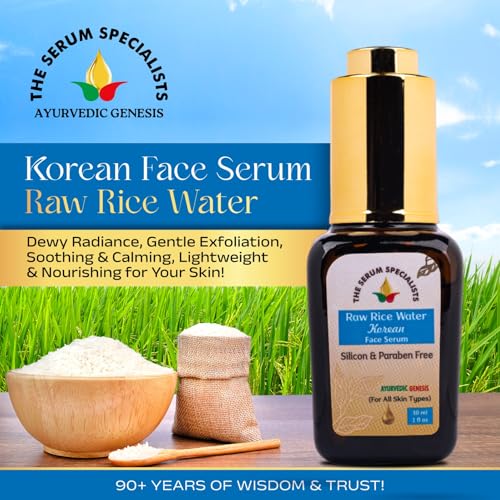 Image of Raw Rice Water Face Serum - Hydrates & Nourishes Skin | Extracted from Fermented Rice Water | Rich in Vitamins & Minerals | All Skin Types - 30ml