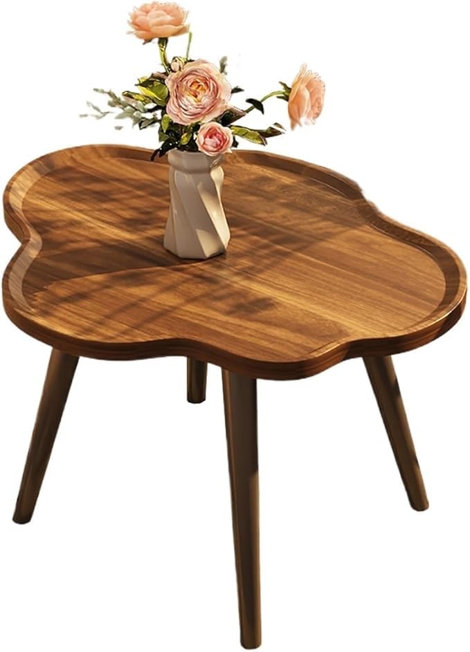Sohodoo Mesa de Centro con Forma de Nube Irregular, Mesa de café Minimalista y Adorable con diseño de Dibujos Animados for Sala de Estar, Oficina o recepción.(Walnut,65-52-45cm)