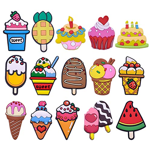 Dessert Magnets for Fridge,15Pcs Food Refrigerator Magnets Stickers,Funny Fridge Magnet Shape,Cute Small Tiny Magnet for Kitchen Whiteboard Door Decorative