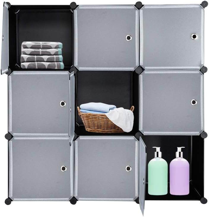 VINGLI Cube Storage, 9 Cubes Organizer Shelves Plastic