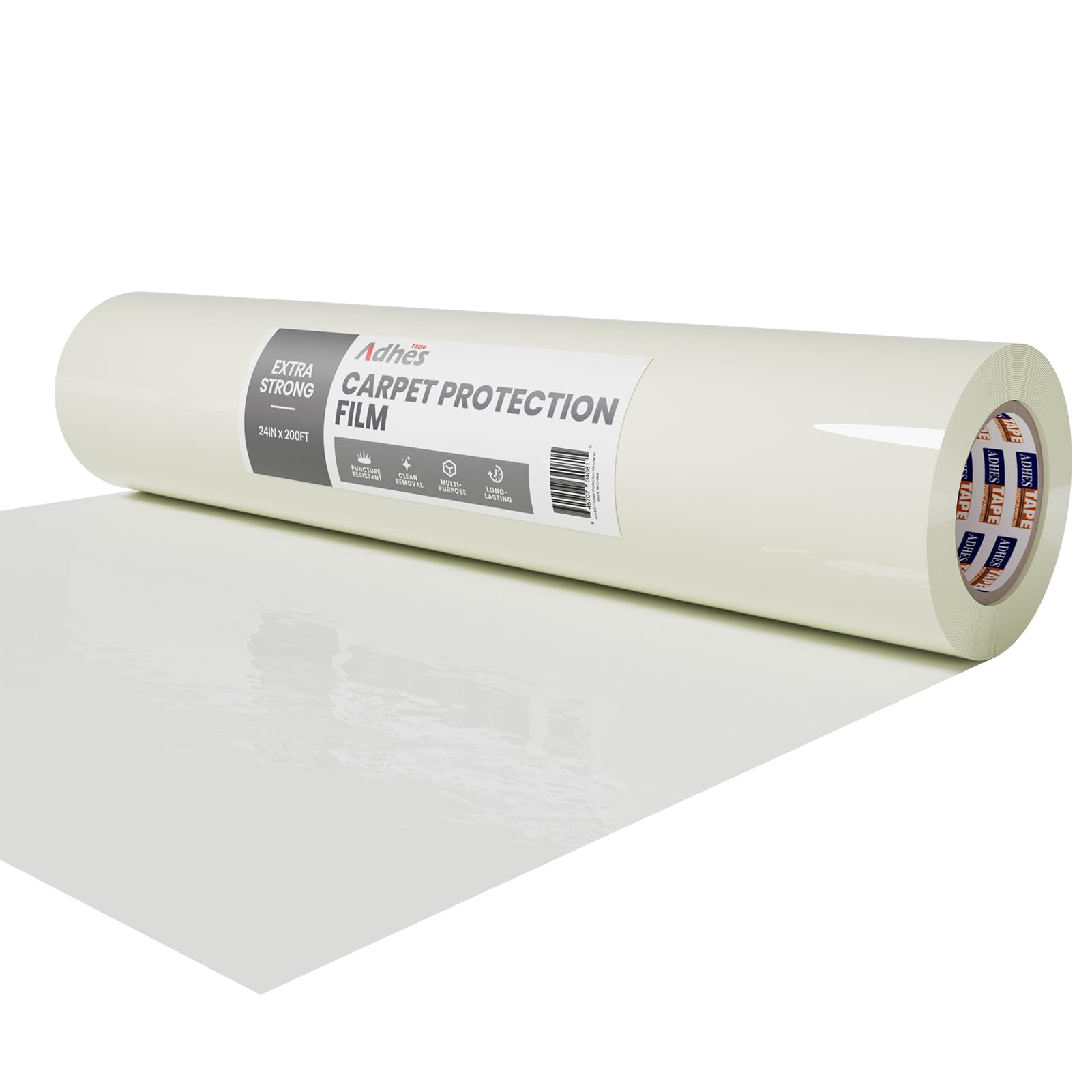Adhes Film De Protection Pour Moquette 60 CM X 61 M Transparent Protecteur De Tapis Autocollant, Film De Surface ImperméAble Sans RéSidus Pour La Remodelation, La Peinture, La Construction