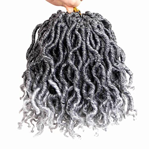 Moli Moli 144 Strands 7 Inch Grey Curly Locs...