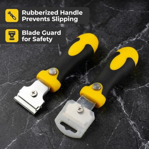 Image of Serplex Razor Blade Scraper Set with Adjustable Handle for Home Use