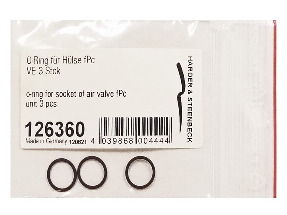 Harder & Steenbeck 126360 O-ring for socket of air valve fPc (3pcs) for EVOLUTION + INFINITY