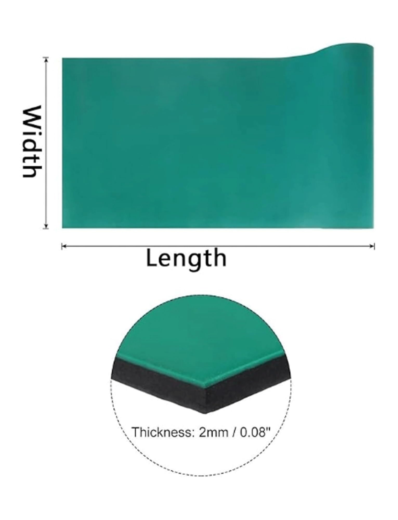 antystatyczna mata naprawcza z gumy, Mata lutownicza silikonowa ESD zielona, ​​​​wiele rozmiarów(50x120x0.2cm/19.5x46.8x0.08in)
