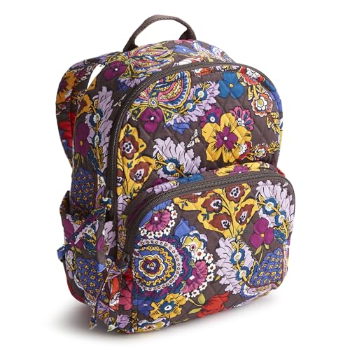 Vera Bradley Women's Cotton Small Banbury Backpack, Colorful Bouquet, One Size