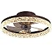 Wentylator inwerterowy 50 cm, światło trójkolorowe 110 V 6-biegowy wentylator inwerterowy, zintegrowany wentylator sufitowy 30 W Zdalne sterowanie wentylatorem sufitowym, Coffee Gold