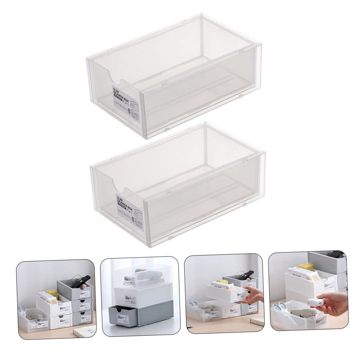4 Boîtes De Rangement Murales Sans Perçage - Contenants Multiusages PP, Jaune/vert/bleu, Pour Organisation Maison