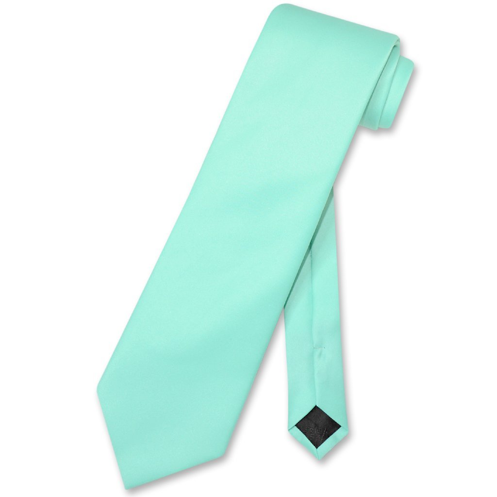 Vesuvio Napoli NeckTie Solid AQUA GREEN Color Men's Neck Tie