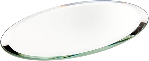 Plymor Espejo ovalado de cristal biselado de 0.118in, 3.0 x 4.7in (paquete de 12)