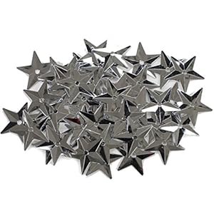Darice Stern-Pailletten 10035-19 Silber 50 Stück
