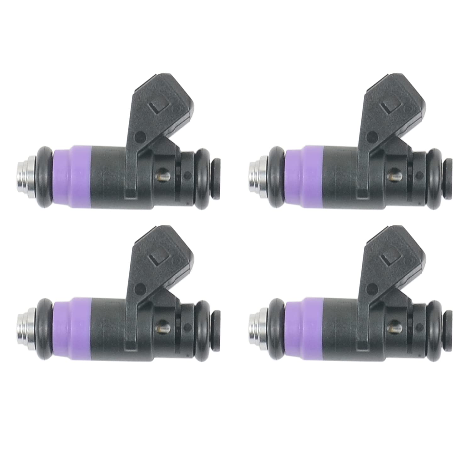 Bisenia Set di 4 iniettori benzina compatibili con LAGUNA II SCéNIC II CLIO III 8200505191 8200132259