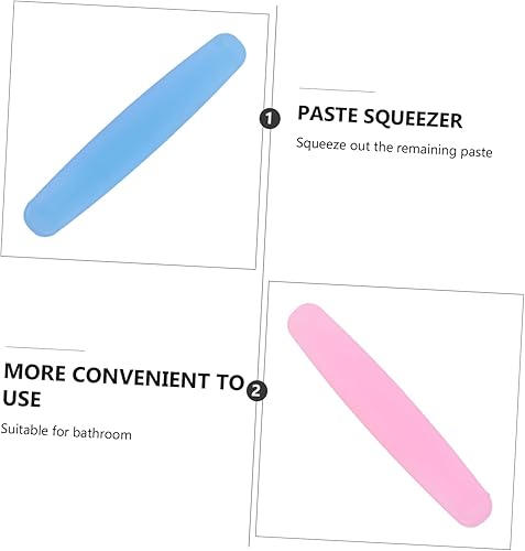 Miniatura 6 de HEALLILY Exprimidor de rodillo de tubo, dispensador de pasta de dientes, 10 piezas, exprimidor de tubo de pasta de dientes luminosa, clip de pasta