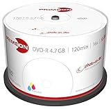 PRIMEON DVD-R 4.7GB/120Min/16x Cakebox, photo-on-disc, Inkjet Full Size Printable Surface (50 Disc)