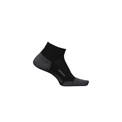 Feetures Elite Max Cushion Low Cut Crew Cut Socks Shoes Black 1