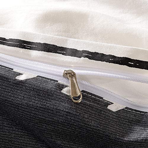 JUCFHY-600-Thread-Count-Cotton-Duvet-Cover-3pcs-Queen-Duvet-Cover-Set-Black-Stripe-Geometric-Printed-on-WhiteReversible-with-Zipper-Closure-1-Duvet-Cover-and-2-Pillow-Shams 510qrAtqODL