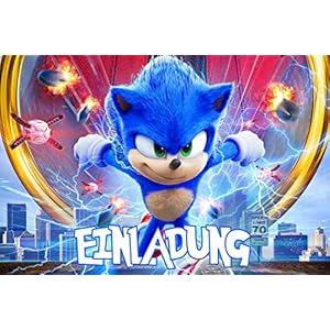 ich Verjaardag uitnodigingskaarten, 12 stuks, kinderverjaardag, compatibel met SONIC K 2