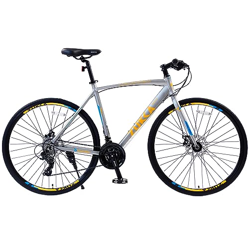 WEEROCK 700C Hybrid Bike, 24 Speeds 3 x 8,Flat...