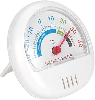 Termómetro del congelador del refrigerador Preciso Dial grande altamente preciso para la cocina (Blanco)