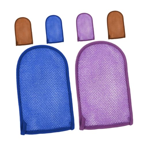 IWOWHERO 6Pcs Bathing Gloves Exfoliating Mitts and Gentle Skin Scrubbing Mittens for All Skin for Use