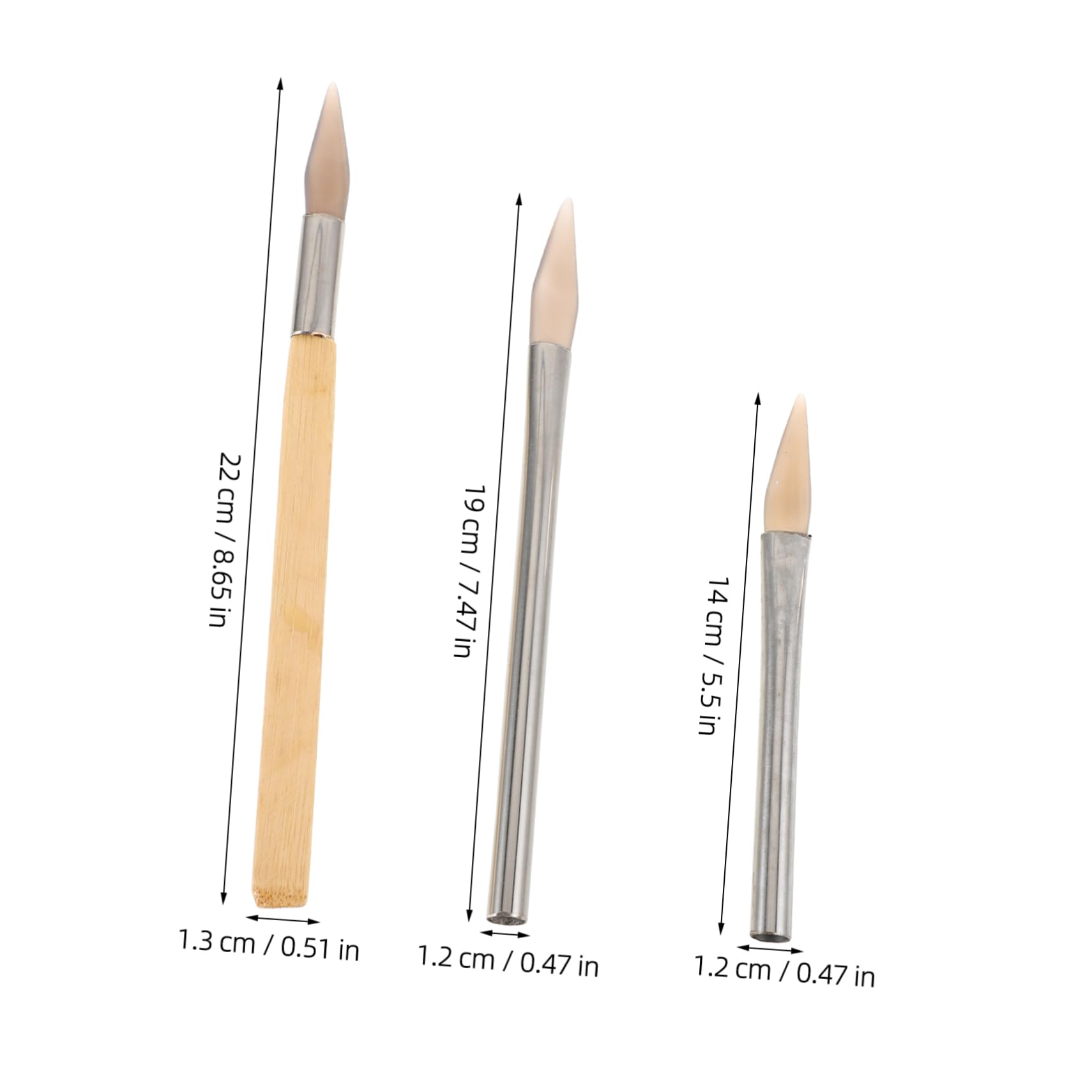 ARTIBETTER Jewelry Polishing Tool 3pcs Agate Burnisher Cutters Jewelry Burnisher for Scratch Repair Shine Enhancement