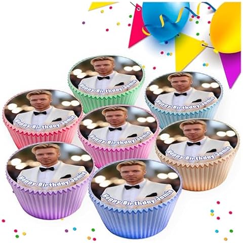 Personalised Edible Icing Cupcake Toppers Cover