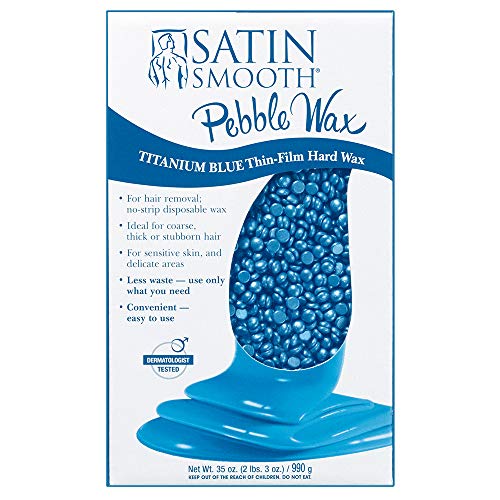 Satin Smooth Titanium Blue Pebble Wax, 35 oz