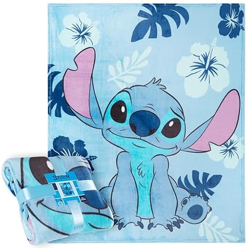 Disney Stitch Manta Polar Suave Calentitas Mantas para Cama 150 x 130 cm para Dormitorio, Viaje, Stitch Regalos para Adulto y Niños (Azul Marino Stitch) | Ya disponible en tu tienda friki favorita! En mundofriki.es!