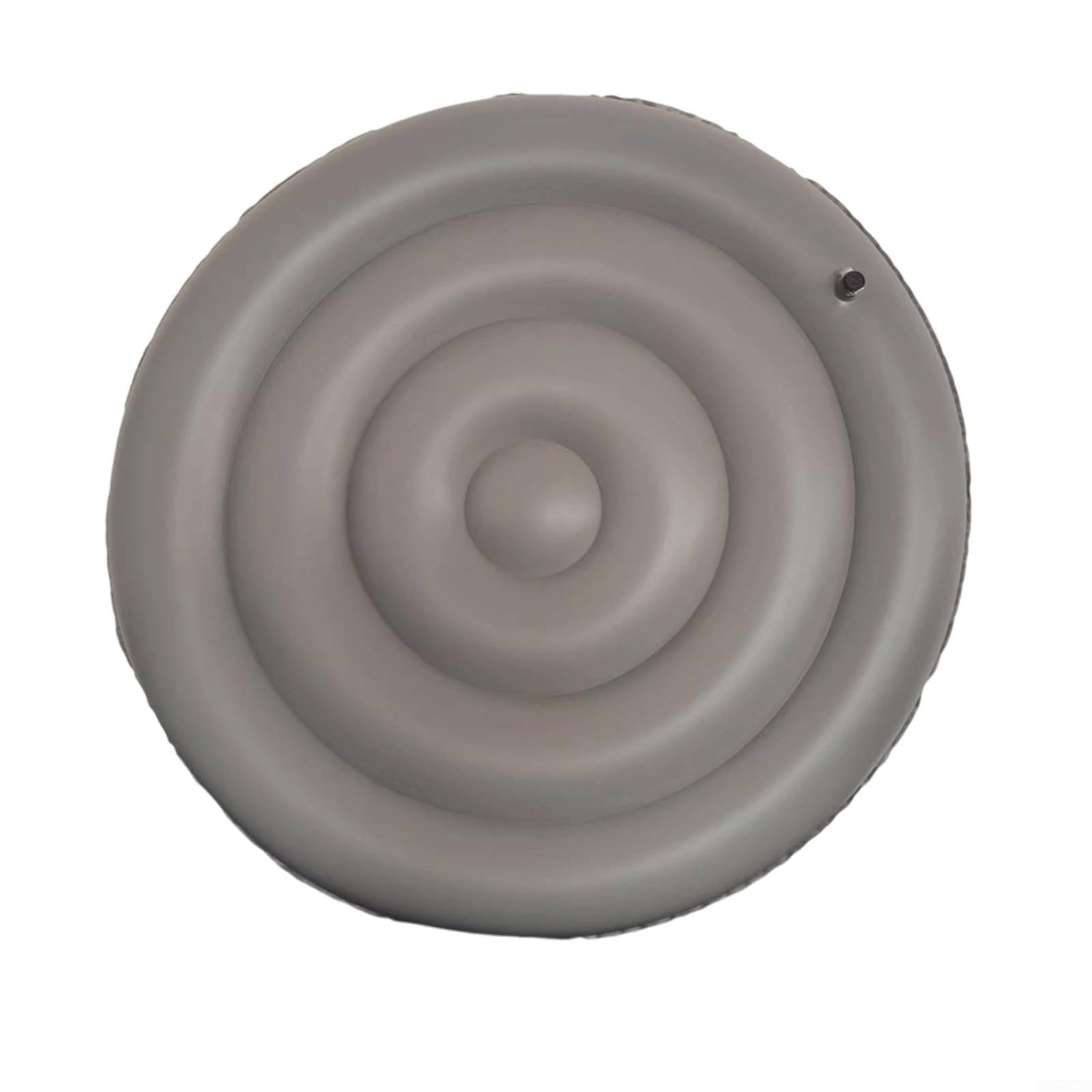 Couverture de Piscine Gonflable Ronde, Couvercle en PVC Résistant aux UV pour Spas de 145 cm & 165 cm, Isolation Écoénergétique, Gris (145 cm sans h)