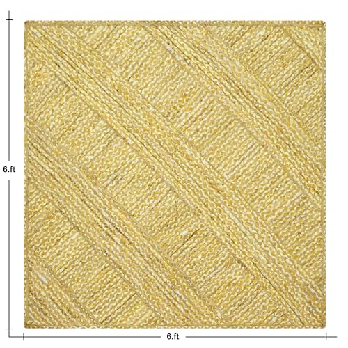Tapis tissé en jute pour la maison multicolore esprit bohème 1,5x2,4m - 4