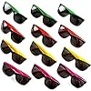 Neliblu 24 Pack Kids’ Neon Party Sunglasses Bulk With UV Protection – 80’s Style Kids Sunglasses Party Favors, Goodie Bag Stuffers for Kids, Fun Gift, Bulk Party Pack in 4 Neon Colors