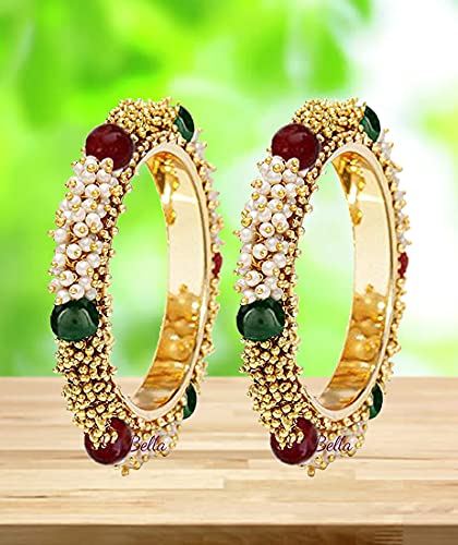Gold Plated Bangles for Women 2.4 Size