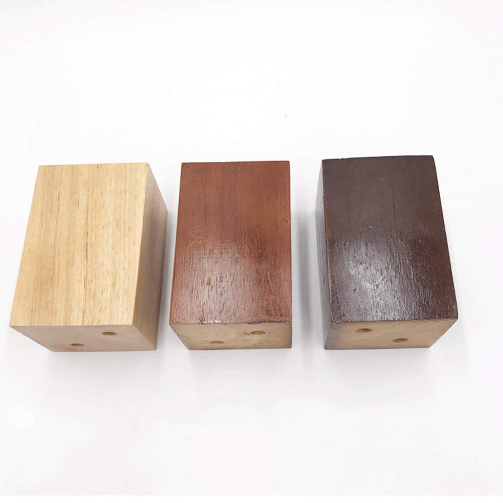 4 s, stolik kawowy do telewizora, otomana, komoda, stopka łóżka, twarde drewno ze śrubą M8, najwyższy rozmiar 3,2 "x,2"(Brown,10cm/3.9")