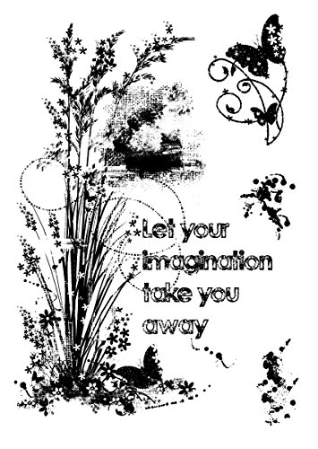 Woodware A6 Clear Cling Stamps - FRS688 Sparkly Grasses