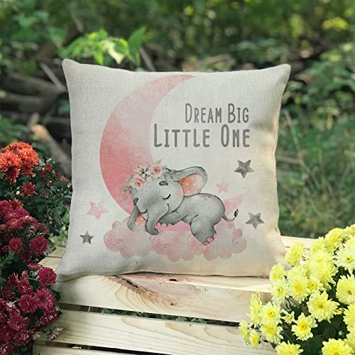 Elephant-Dream-Big-Little-One-Home-Decorative-Throw-Pillow-Cover-Pink-Moon-Cloud-Cushion-Case-18×18-for-Girl-Kid-Bedroom-Nursery-Sofa-Couch-Decor-Inspirational-Quote-Baby-Shower-Decoration-Gift Elephant Dream Big Little One Home Decorative Throw Pillow Cover Pink Moon Cloud Cushion Case 18×18 for Girl Kid Bedroom Nursery Sofa Couch Decor Inspirational Quote Baby Shower Decoration Gift