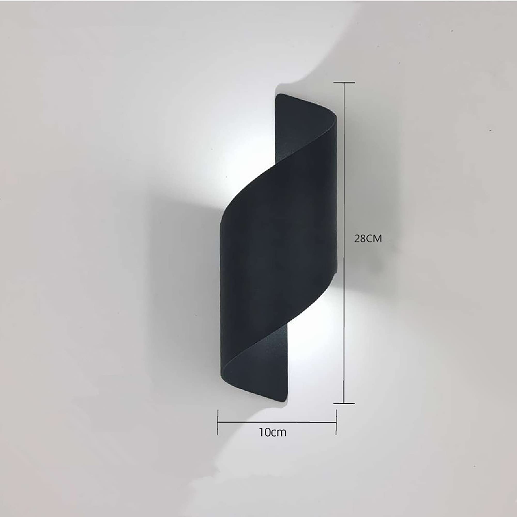 LightInTheBox Modern Outdoor LED Wall Lights Up Down Porch Lights Waterproof Exterior Wall Lamp Nordic Minimalist Wall Light Fixture Black for Front Porch Patio Garage (Light Source White)