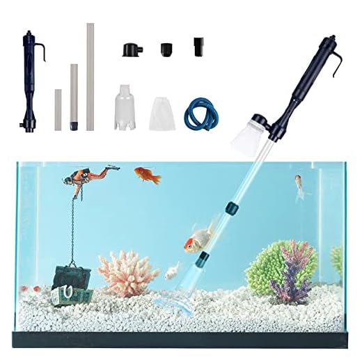 Felenny Elektrisk akvarium grusrengöringssats batteridriven sifon pump vattenfilter akvariumrengöring fisktank dammsugare sifon rengöringsverktyg