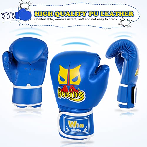 Sifenyu Kids Boxing Gloves,Sparring Gloves For Youth And Toddler Children Youth Punching,Red Blue Green (Blue) #TOP2