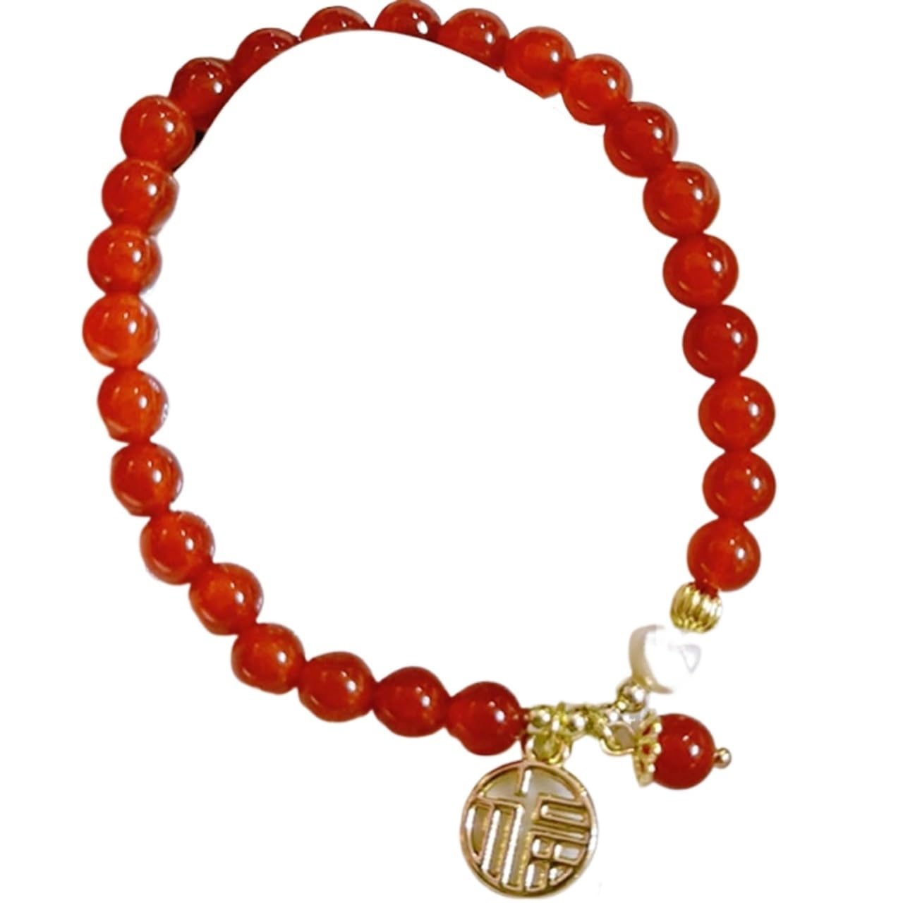 OIFAODAO Rosary bracelet, Wealth Bracelet Authentic Tiger Pendant Crystal Reiki Amulet Lucky(Blessing Card)