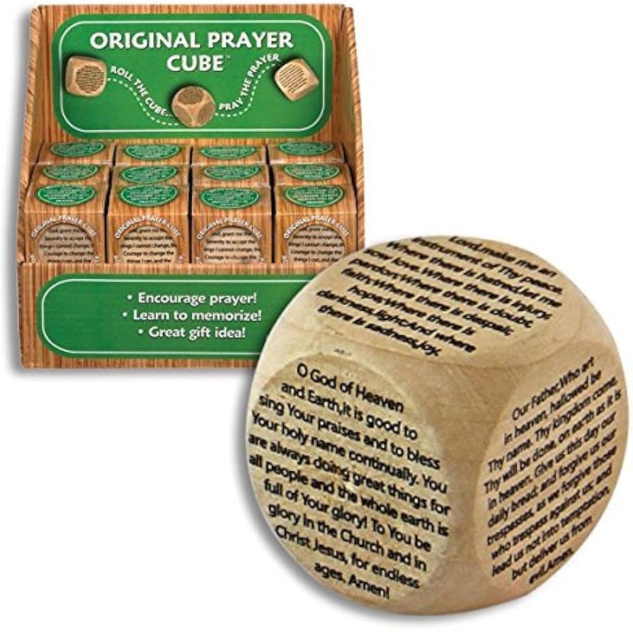 Amazon.com: 1.5 amazon-com-1-5-original-wooden-prayer-cube-with-six-prayers-includes-the-lord-s-prayer-serenity-4-more-religious-education-inspirational-gift-communion-confirmation-boxed-dice-toys-games